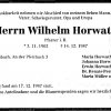 Horwath Wilhelm 1902-1987 Todeanzeige